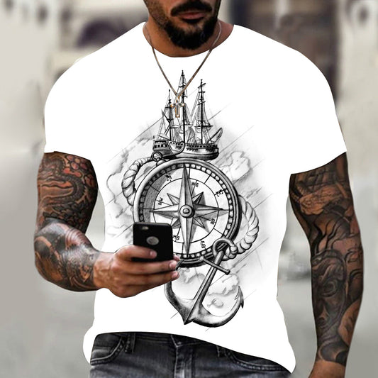 New 3D Printing Boutique Clothing Short Sleeve T-Shirt