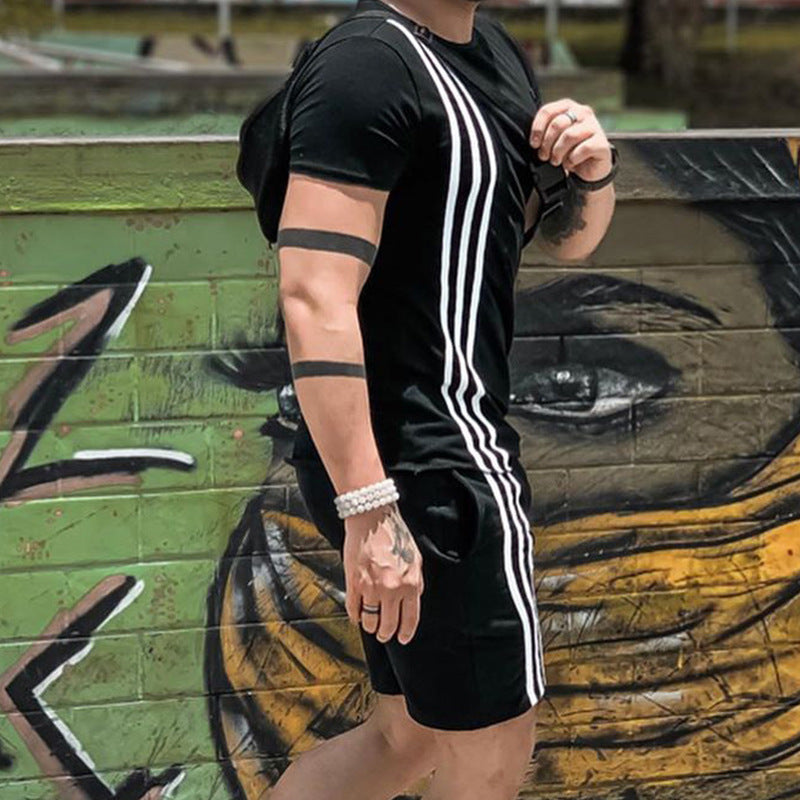 Spot Shorts Trend Short-sleeved Sports Men's Clothing