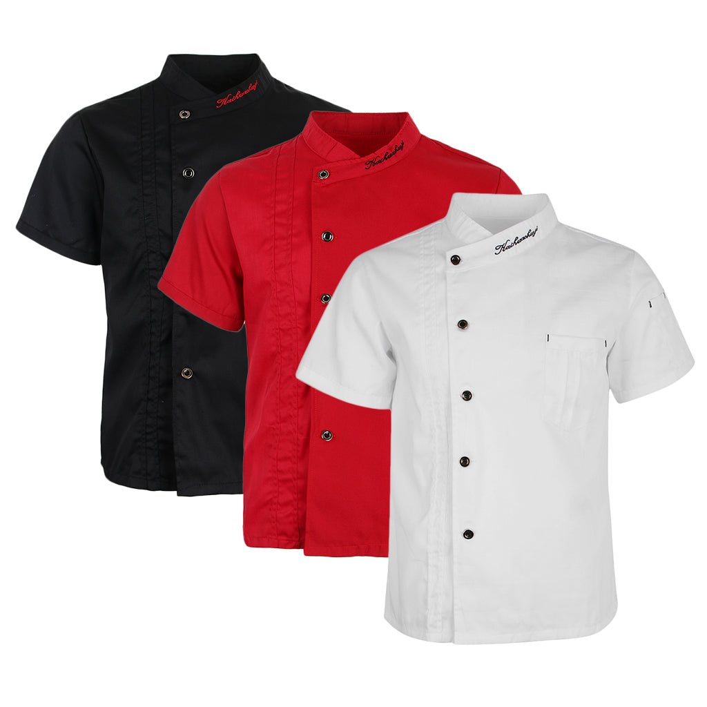 Chef Overalls Short-sleeved Canteen Back Kitchen Staff Clothing