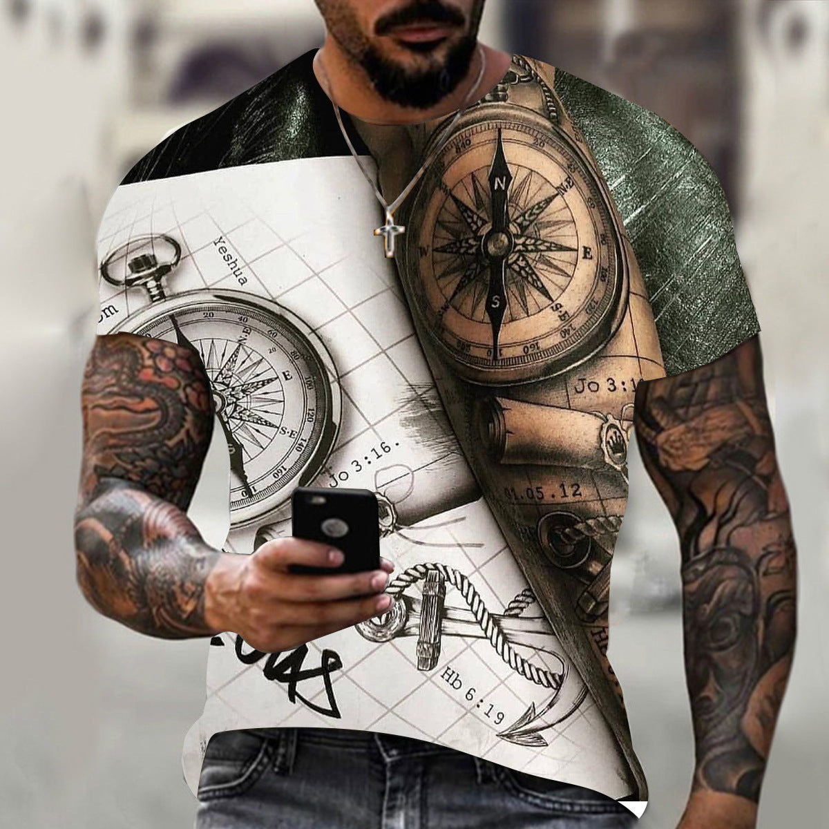 New 3D Printing Boutique Clothing Short Sleeve T-Shirt