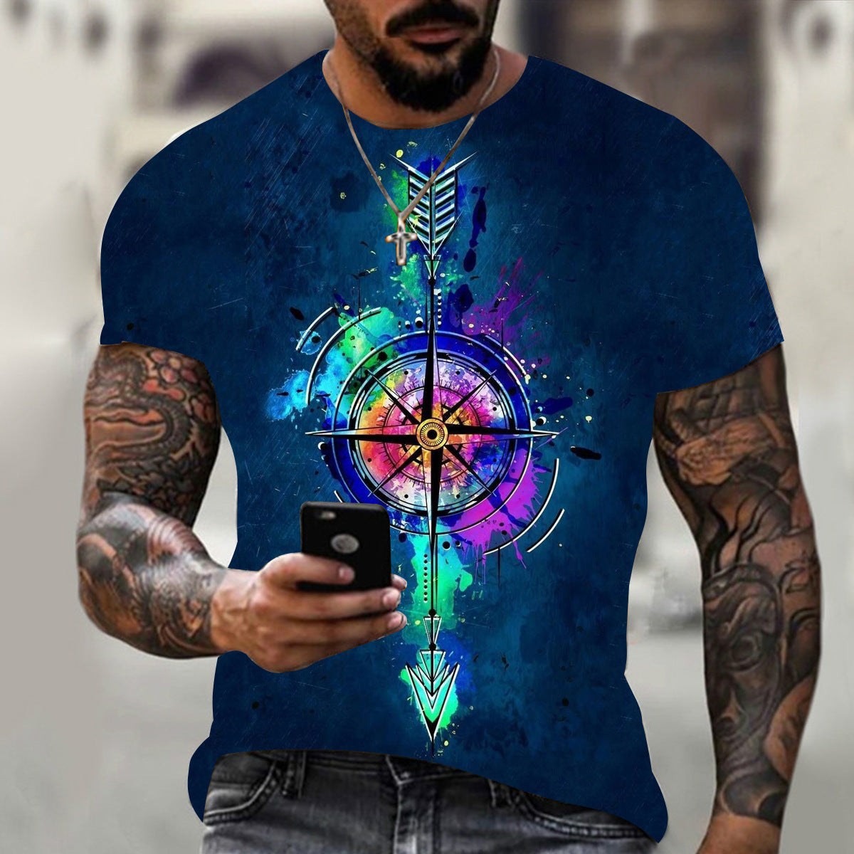 New 3D Printing Boutique Clothing Short Sleeve T-Shirt