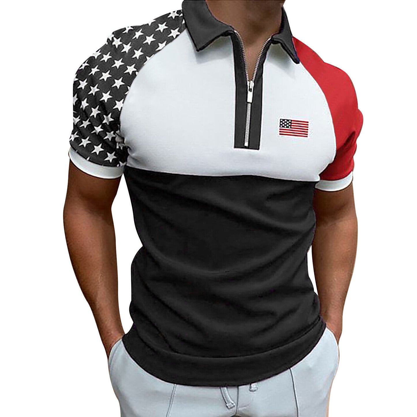 Outdoor Lapel Short-sleeved Sweater Men's Clothing