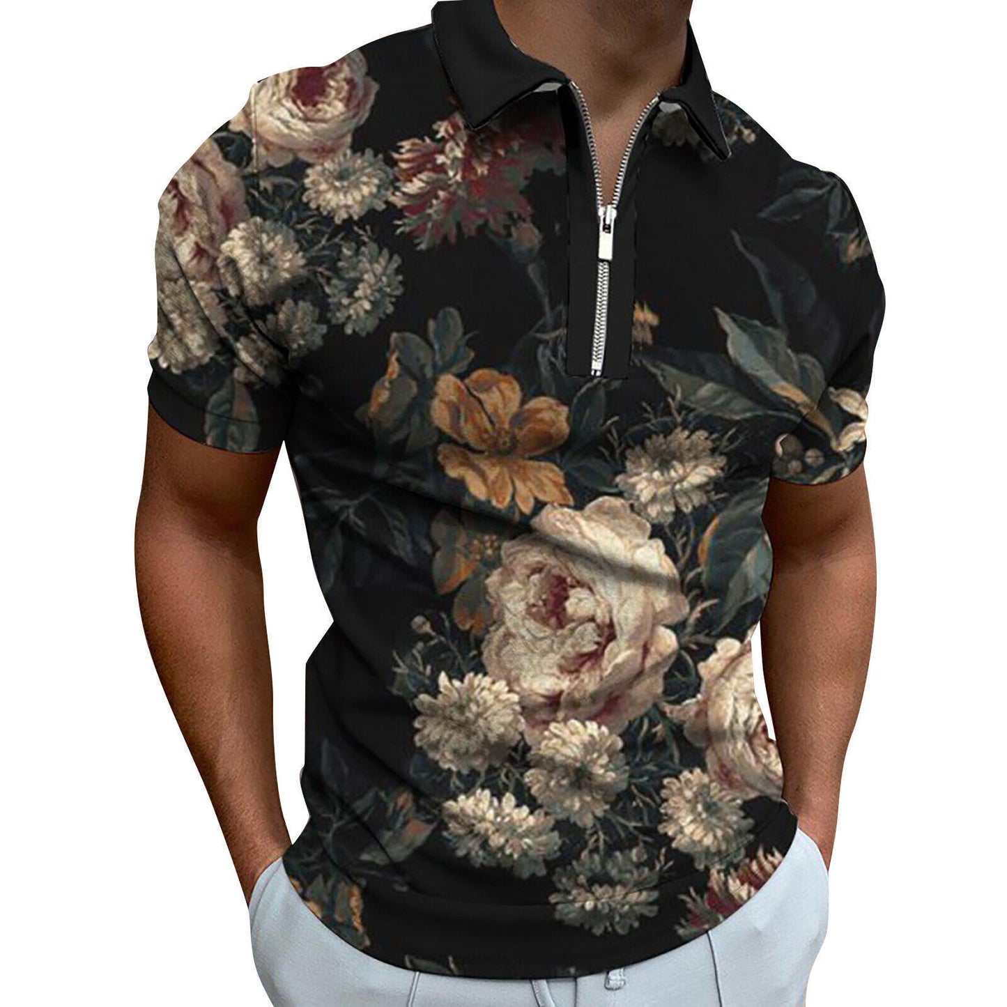 Outdoor Lapel Short-sleeved Sweater Men's Clothing