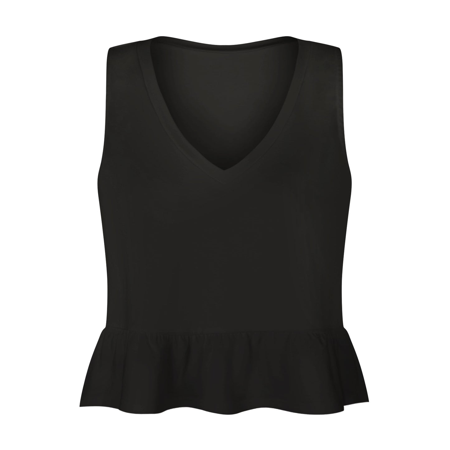 Women's Fashion Casual V-neck Ruffled Small Tank Top