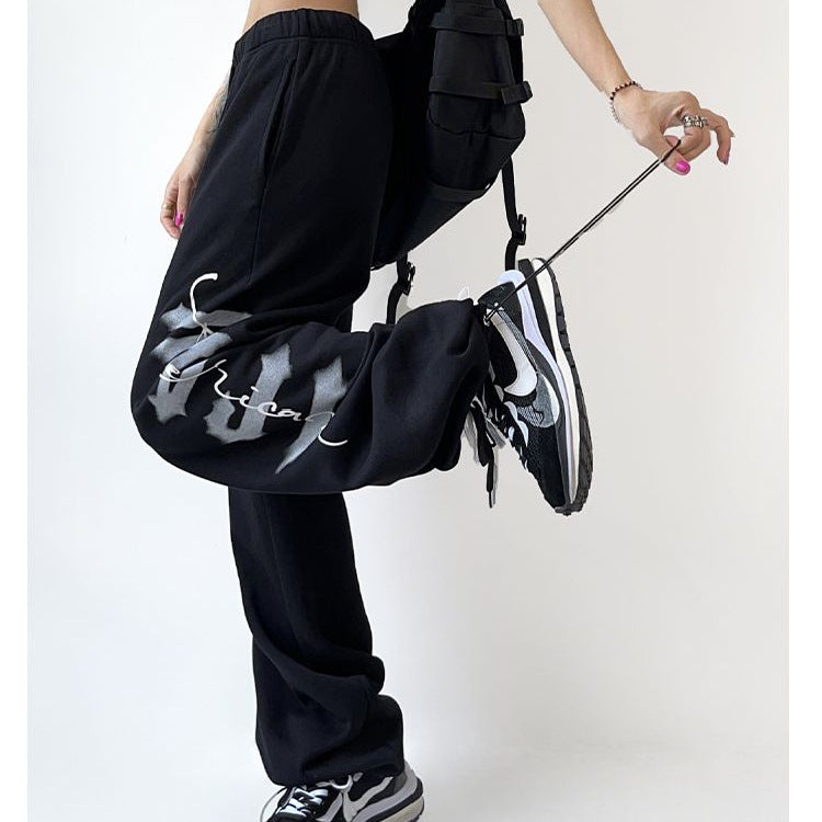 Women's Fashion Casual Sports Hip Hop Drawstring Sweatpants