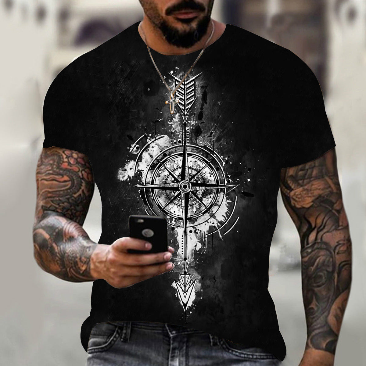 New 3D Printing Boutique Clothing Short Sleeve T-Shirt