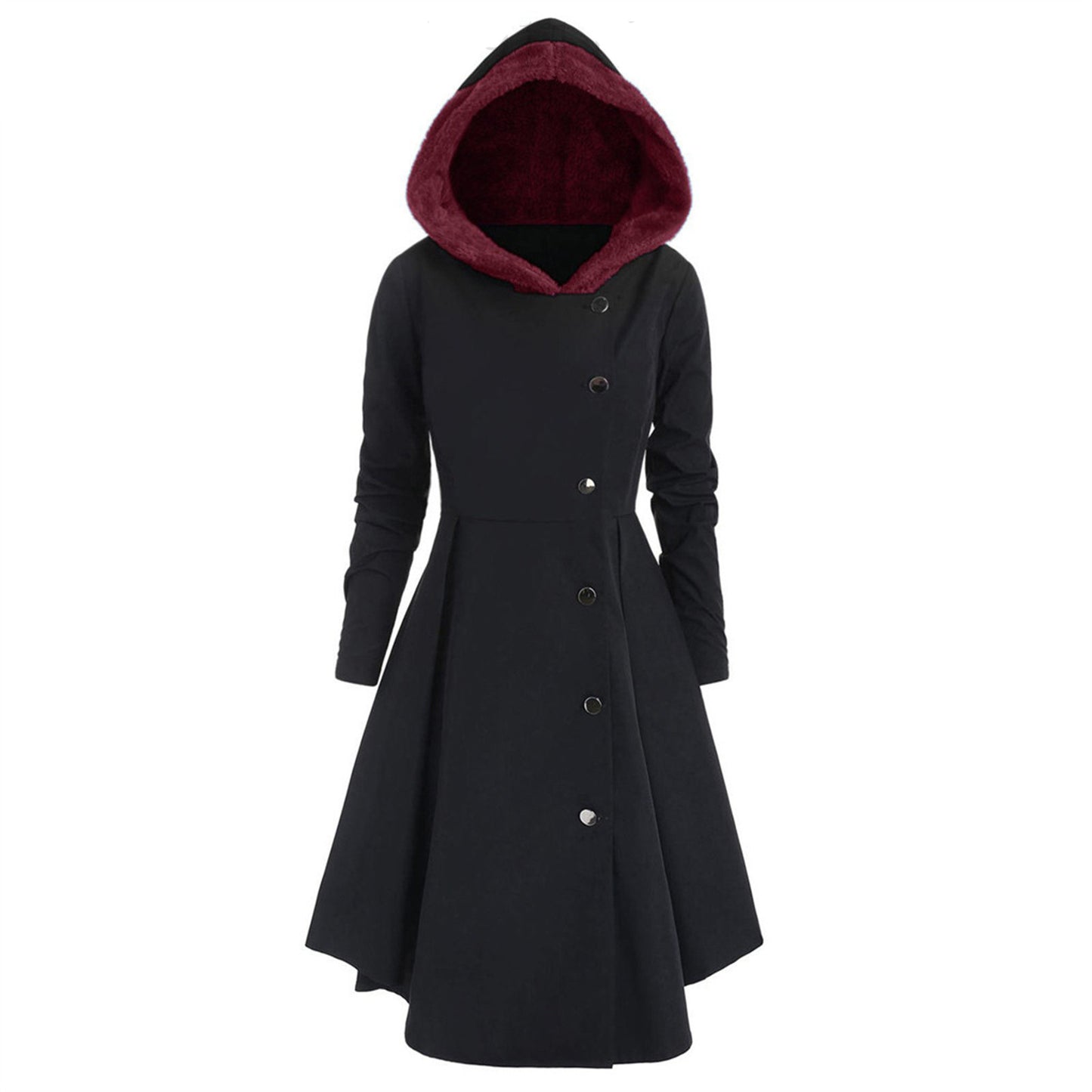 Bombshell Christmas Trench Women's Long Hooded Coat Woman