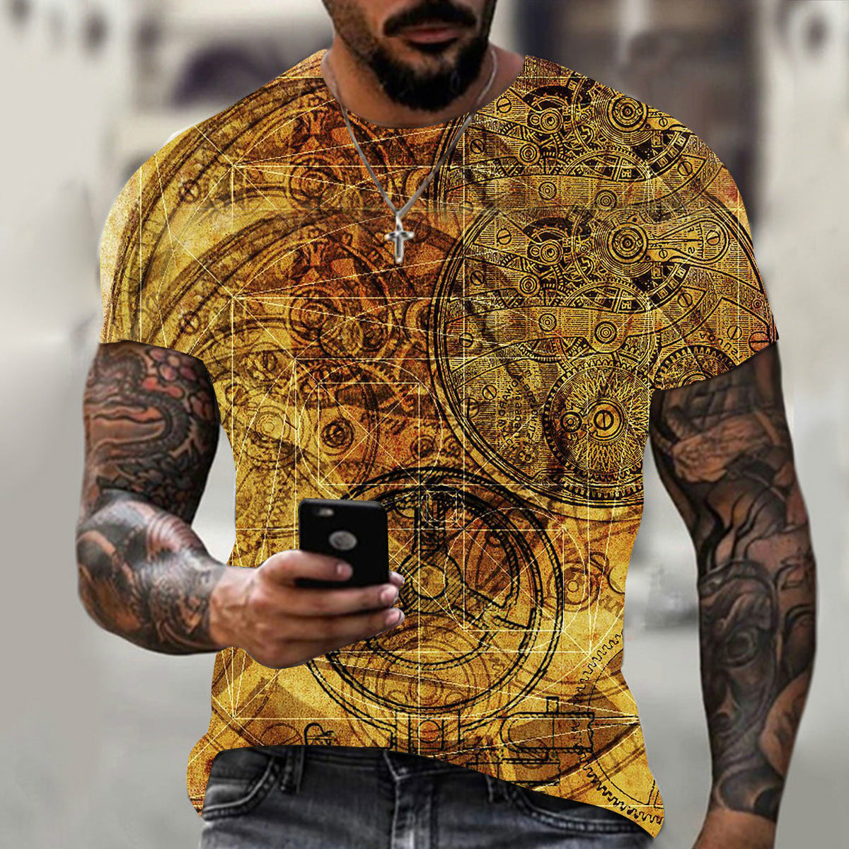 New 3D Printing Boutique Clothing Short Sleeve T-Shirt